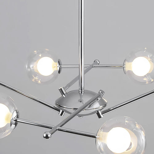 lustre en verre clair style bauhaus pour hôtel