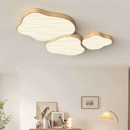 LED-Deckenleuchte im natürlichen Holzstil Warmweiß Vollspektrum - vue 2 sur 10