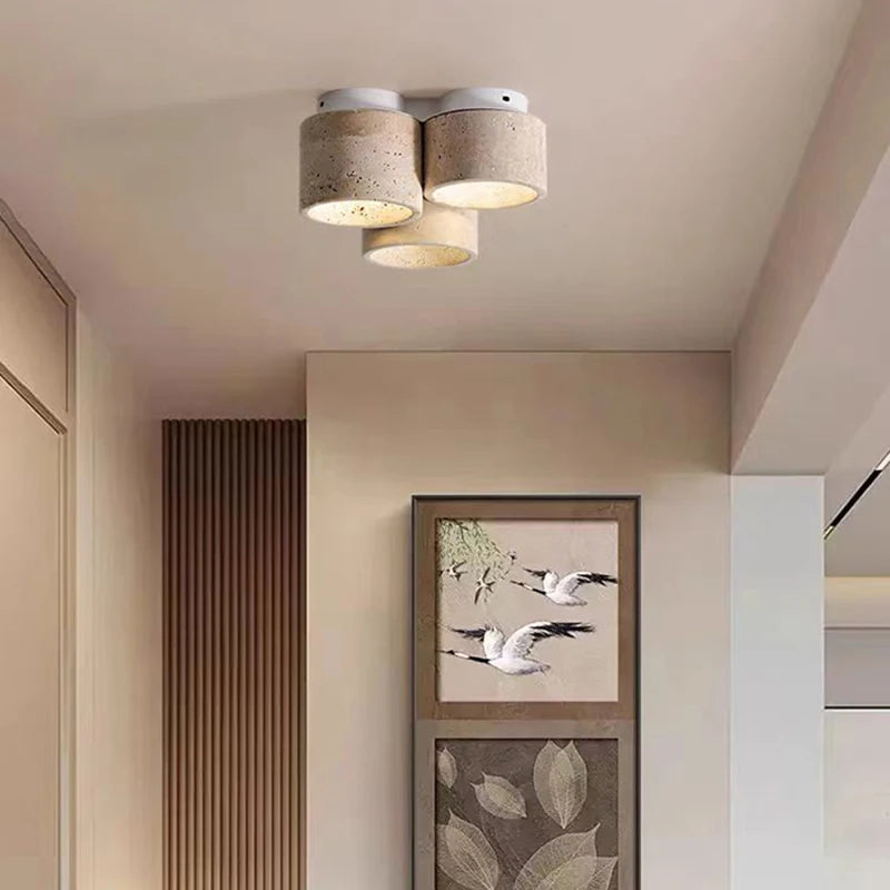 plafonnier en marbre naturel pour escaliers avec suspension