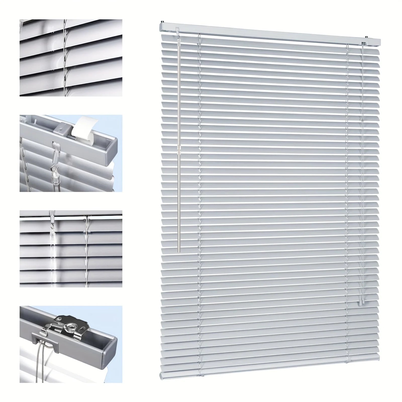 Store vénitien aluminium sans perçage occultant pour fenêtre - vue 2 sur 9