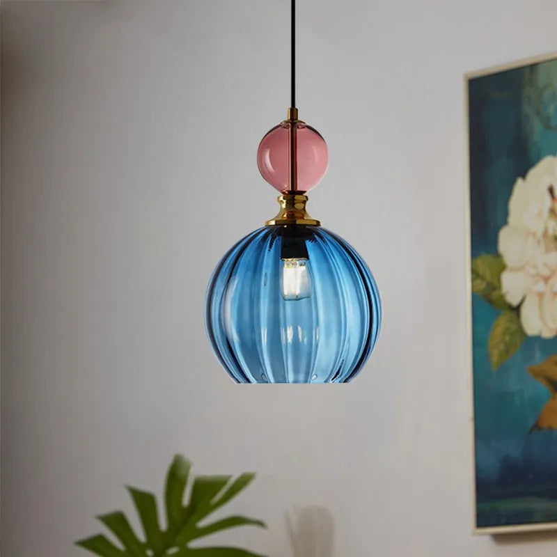 Suspension en verre LED nordique - vue 5 sur 14
