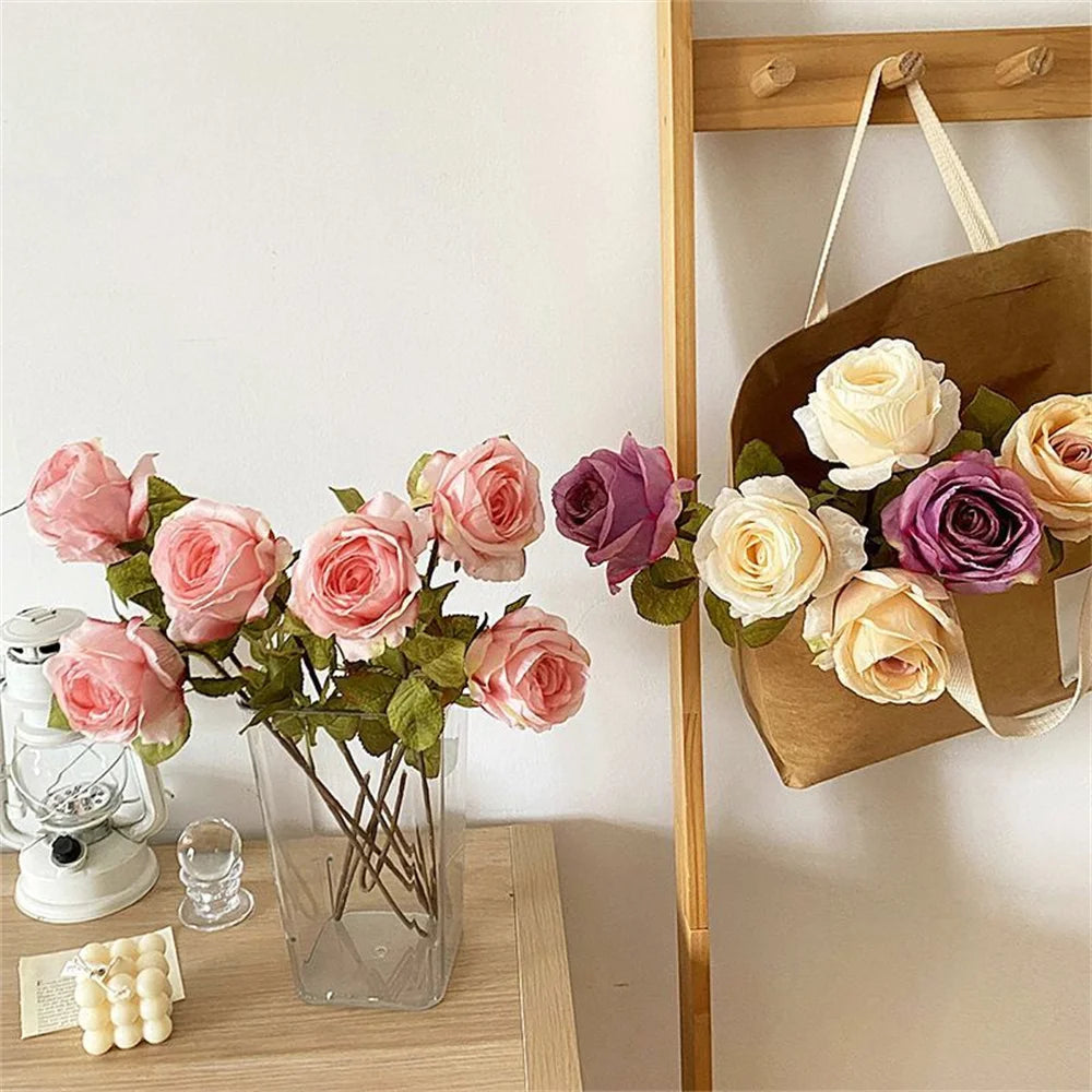 fleurs en tissu de soie pour décorations florales et bouquets - vue 6 sur 19