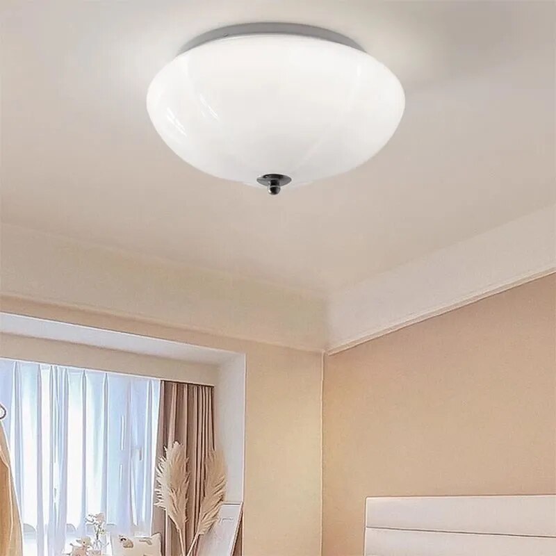 Lustre LED minimaliste citrouille en verre - vue 4 sur 9