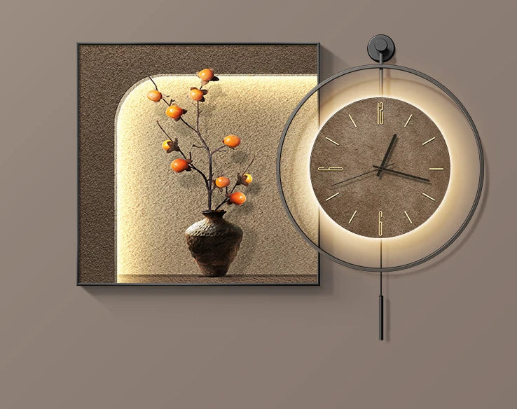 horloge murale grande taille design classique en métal moderne - vue 11 sur 11