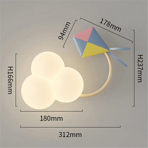 applique murale led avion pour enfants décorative et ludique - vue 9 sur 12