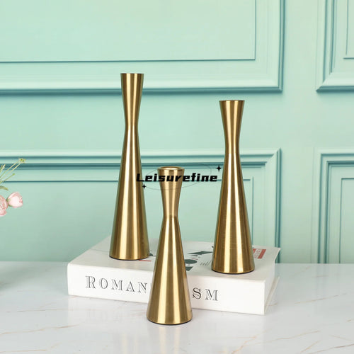 lot de 3 bougeoirs en fer design moderne pour décoration festive