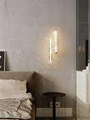 applique murale led en cristal clair montage en surface morden
