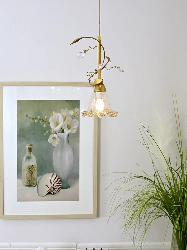 lustre en verre à led pour un éclairage intérieur moderne - vue 5 sur 7