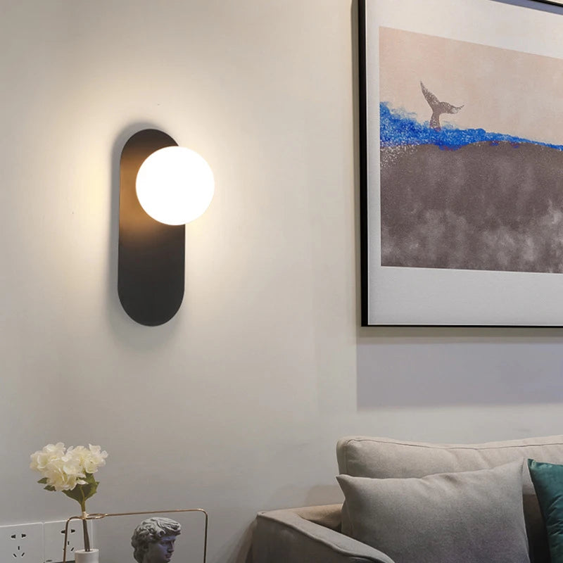 Appliques murales LED d'intérieur design arrondi avec boule - vue 3 sur 12
