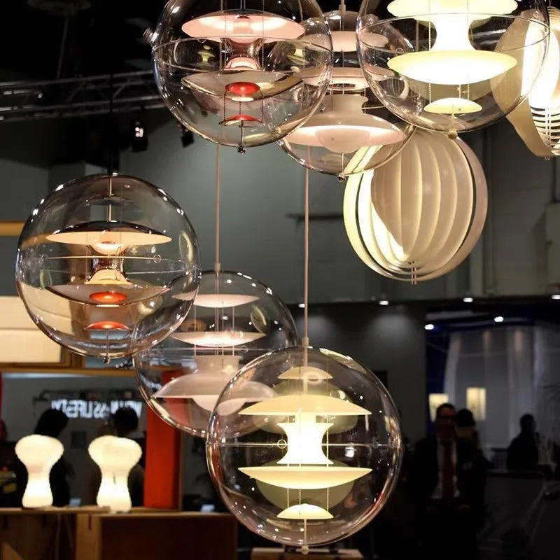lustre moderne en acrylique design danois pour décoration intérieure - vue 7 sur 9