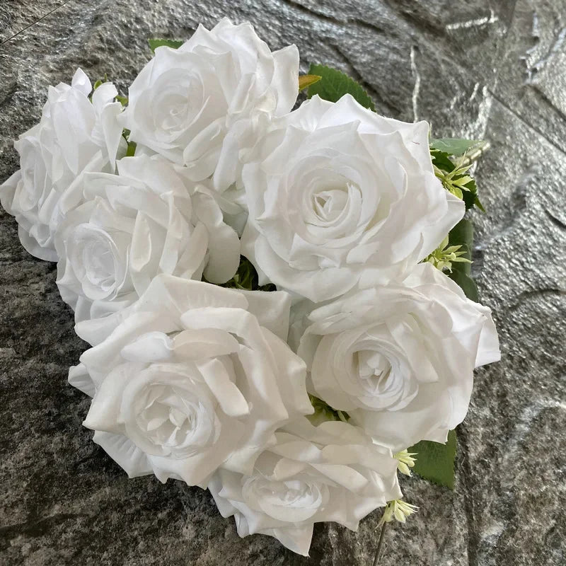 bouquet de roses artificielles décoratives pour événements et salles - vue 6 sur 15