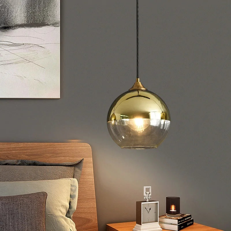 lustre en verre design nordique pour décoration intérieure - vue 5 sur 26