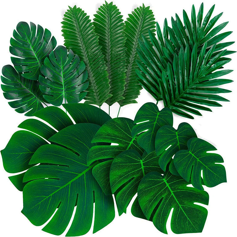 Décorations de palmier tropical pour fête hawaïenne et safari