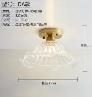 Nordische LED-Deckenleuchte Vintage aus Glas für modernes Interieur - vue 12 sur 18