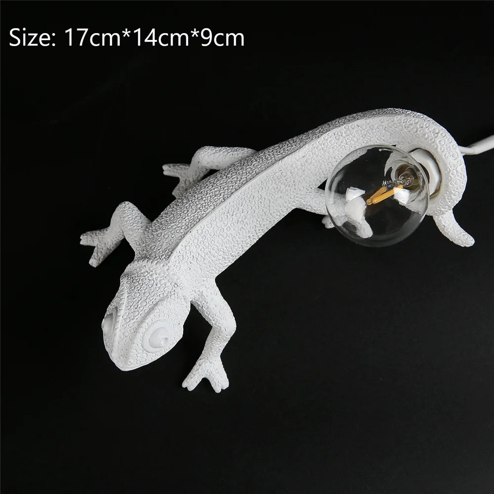 veilleuse lézard nordique lampe décorative moderne en résine - vue 11 sur 11