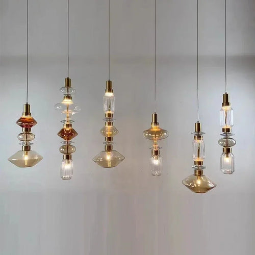 lustre moderne en cristal avec éclairage led pour décoration intérieure - vue 3 sur 14