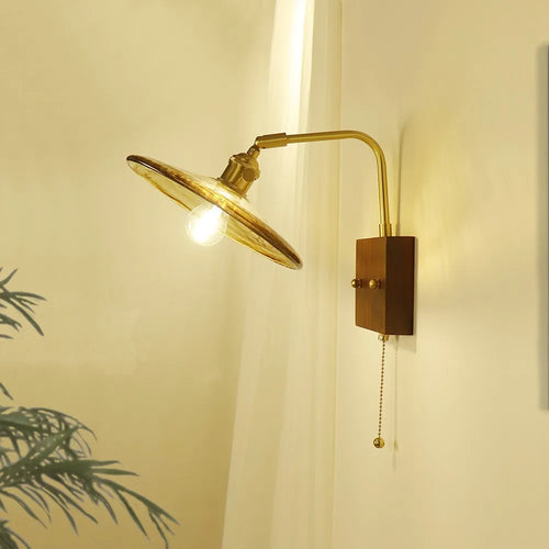 Vintage-Wandleuchte aus Glas für stilvolles Interieur - vue 5 sur 9