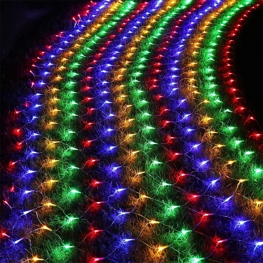 réseau de led solaire étanche pour décoration extérieure jardin - vue 5 sur 9