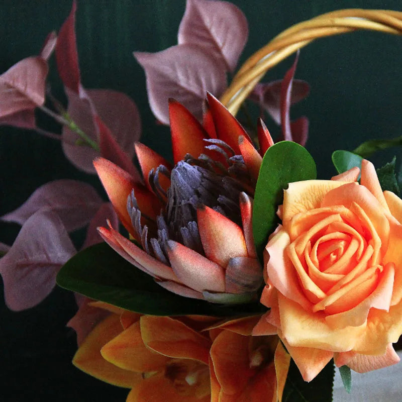 branche de protea cynaroides fleurs artificielles pour jardin et décoration - vue 5 sur 12