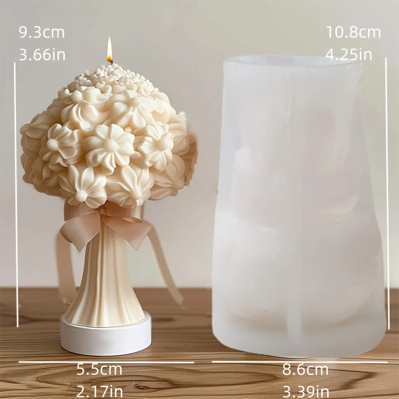 nouveau moule silicone bouquet roses chrysanthème pivoine cadeau saint valentin - vue 10 sur 18