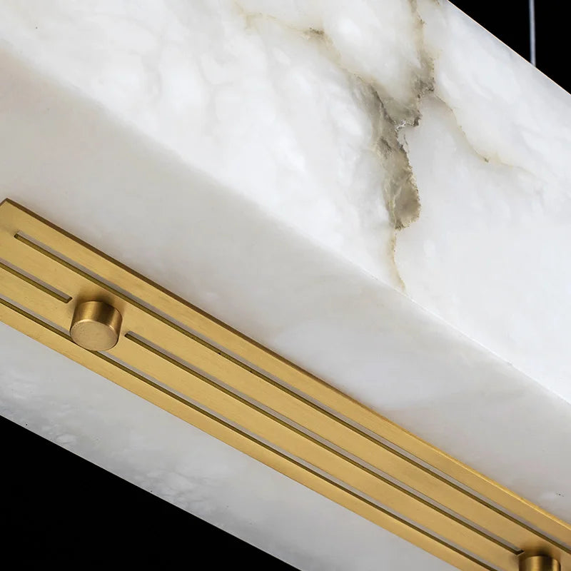 lustre minimaliste en marbre et cuivre pour espaces modernes - vue 5 sur 7