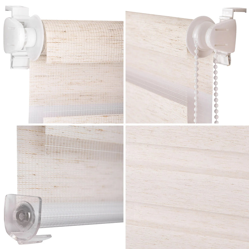 Store enrouleur zebra jour nuit double couche occultant