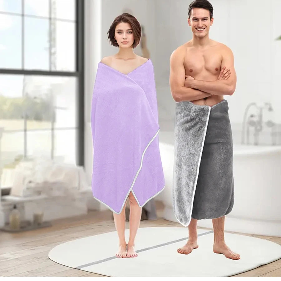serviette de bain polaire corail séchage rapide antisable - vue 3 sur 7