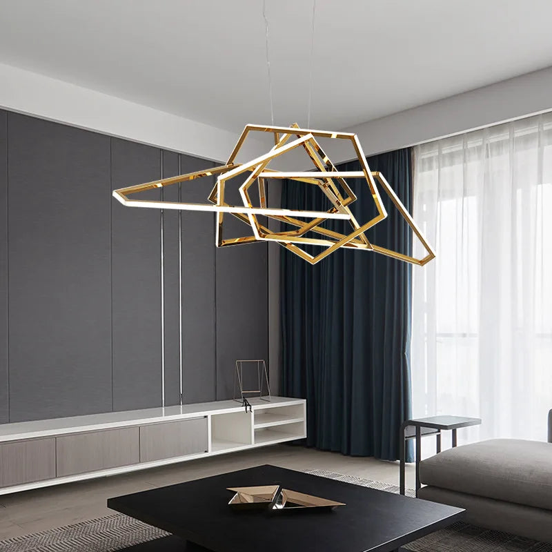 lustre géométrique en silicone pour décoration moderne - vue 3 sur 14