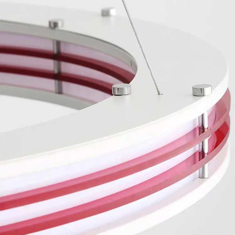 lustre art déco 	 style anneau suspendus luminaires fil réglable