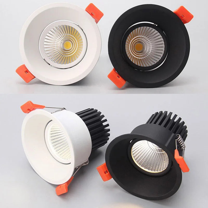Runder LED-Einbaustrahler dimmbar für stilvolle Innenraumbeleuchtung - vue 4 sur 8