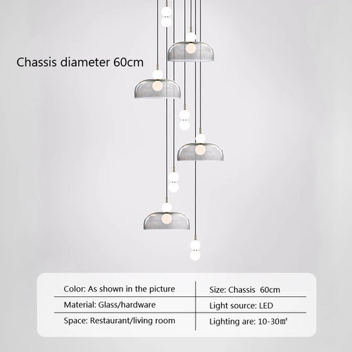 suspension en verre design pour décoration moderne et élégante