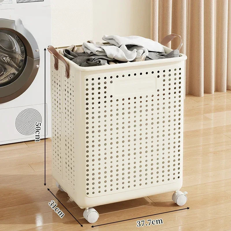 Dirty clothes basket, folding multifunctional handheld dirty clothes basket, large capacity collection basket, storage basket - vue 6 sur 8