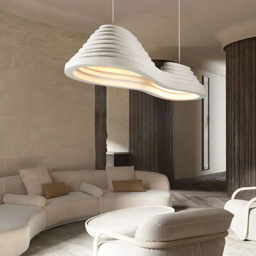 LED-Pendelleuchte im minimalistischen nordischen Wabi-Sabi-Design - vue 5 sur 9