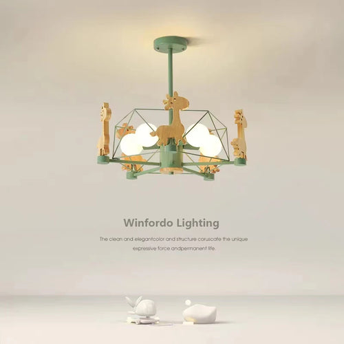 Lustre enfant LED en forme de girafe