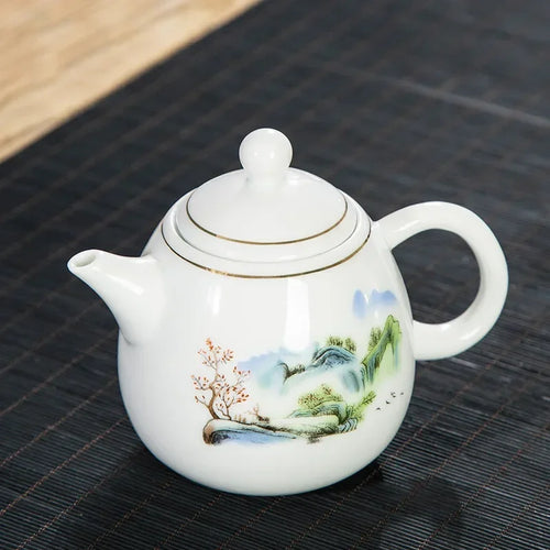 Theiere porcelaine style chinois service the puer 250ml