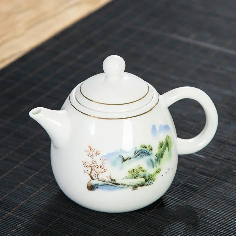 Théière porcelaine style yixing pour thé pu er