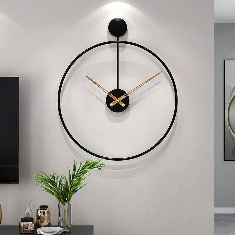 Modern Simple Iron Wall Clock, Home Decoration, Living Room, Creative, Fashion
