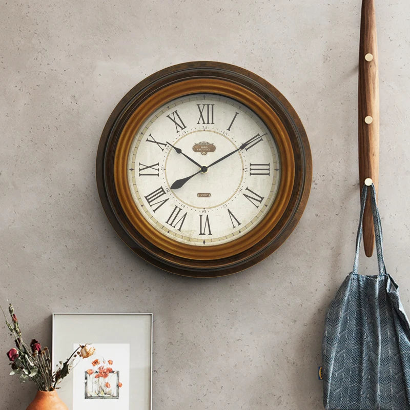 horloge murale rétro style industriel pour décoration intérieure - vue 7 sur 8
