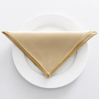 Serviette de table satin décorative pour réception mariage