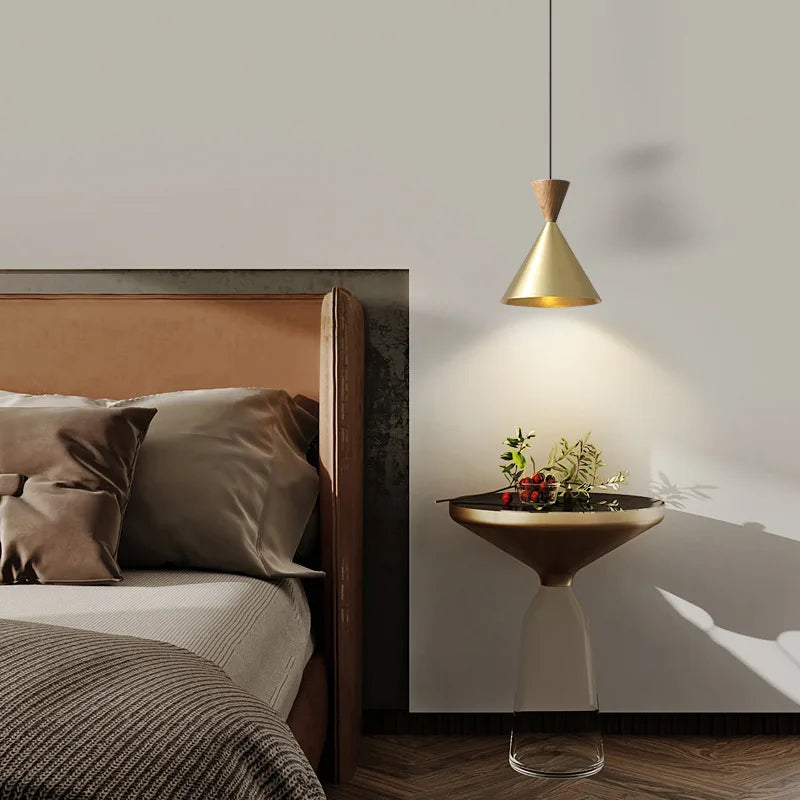 Retro-Pendelleuchte aus Messing im Vintage-Stil mit verstellbarem Kabel - vue 4 sur 8