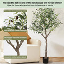 Realistic Artificial Olive Tree, Lifelike Faux Olive Plant for Home, Office, Garden Décor