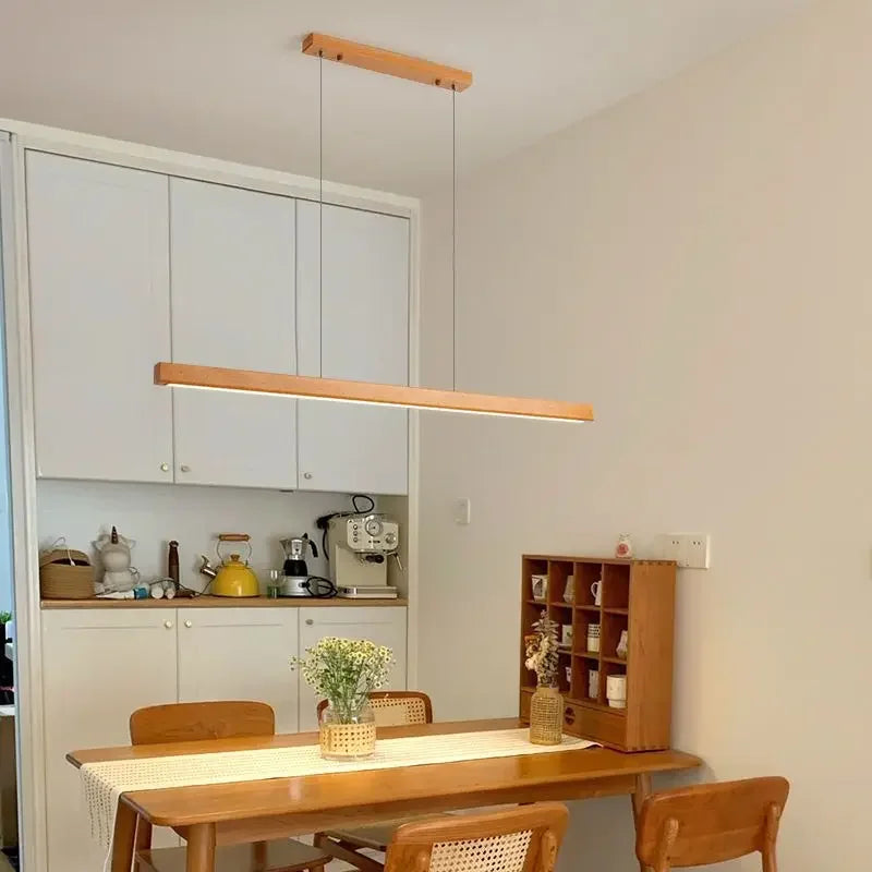 Lustre nordique Simple en bois massif - vue 5 sur 7