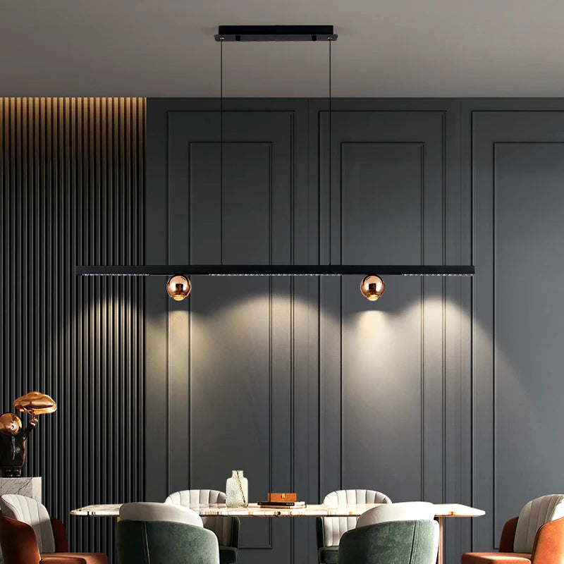 lustre nordique led moderne design simple haut de gamme - vue 4 sur 9
