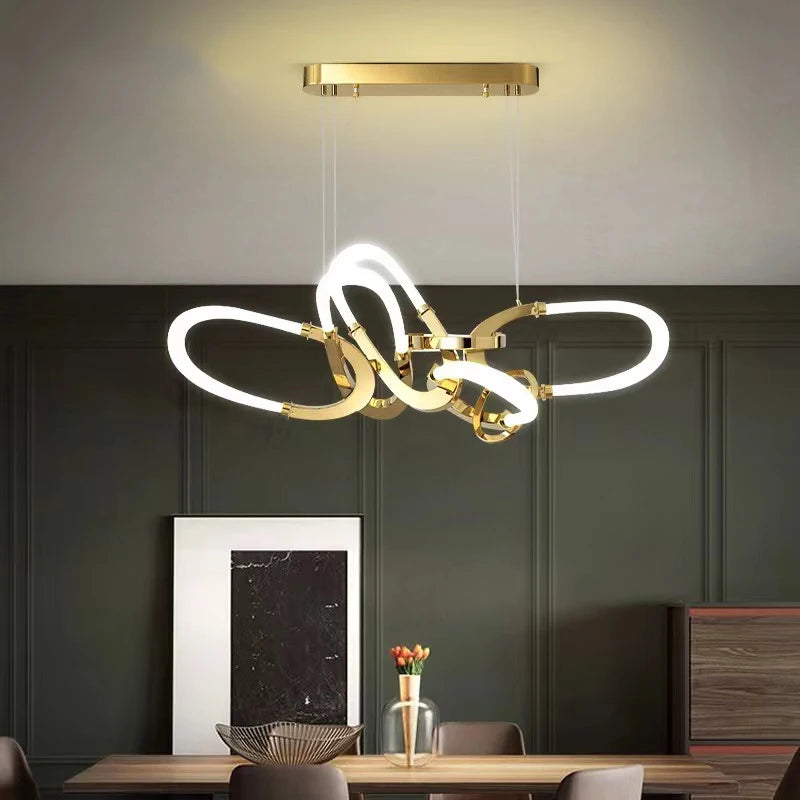 lustre en acier inoxydable galvanisé design irrégulier - vue 6 sur 12