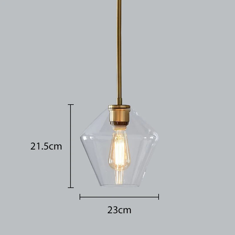 Moderne Glas-Pendelleuchte im kreativen nordischen Minimalismus - vue 9 sur 14