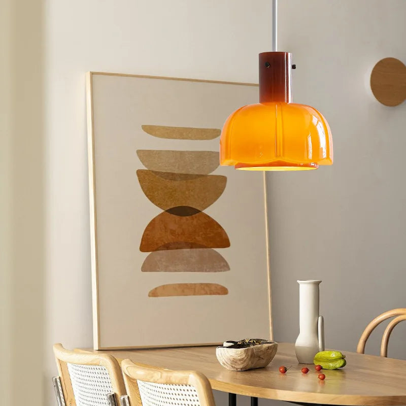 suspension en verre rétro médiéval style bauhaus pour décoration intérieure - vue 3 sur 7