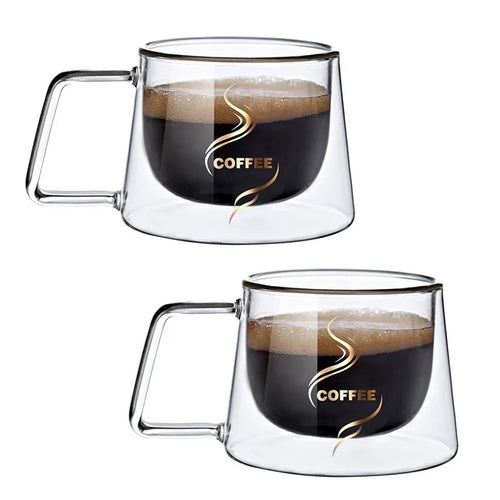 tasse expresso verre double paroi avec anse
