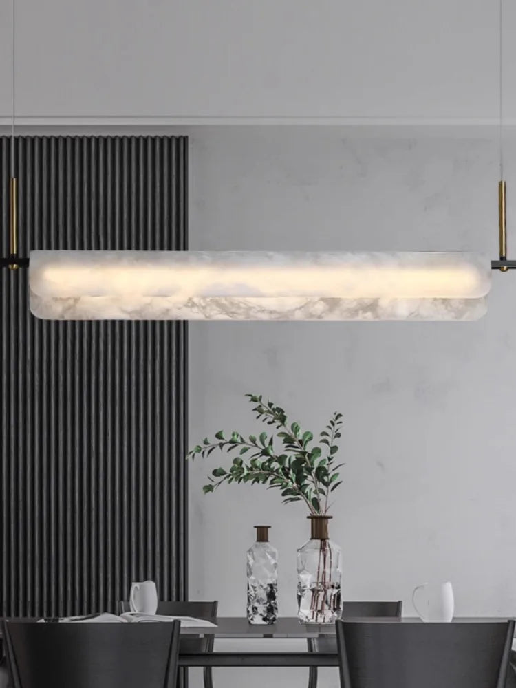 Kronleuchter aus echtem Marmor und Kupfer moderner Design-Leuchte - vue 4 sur 11