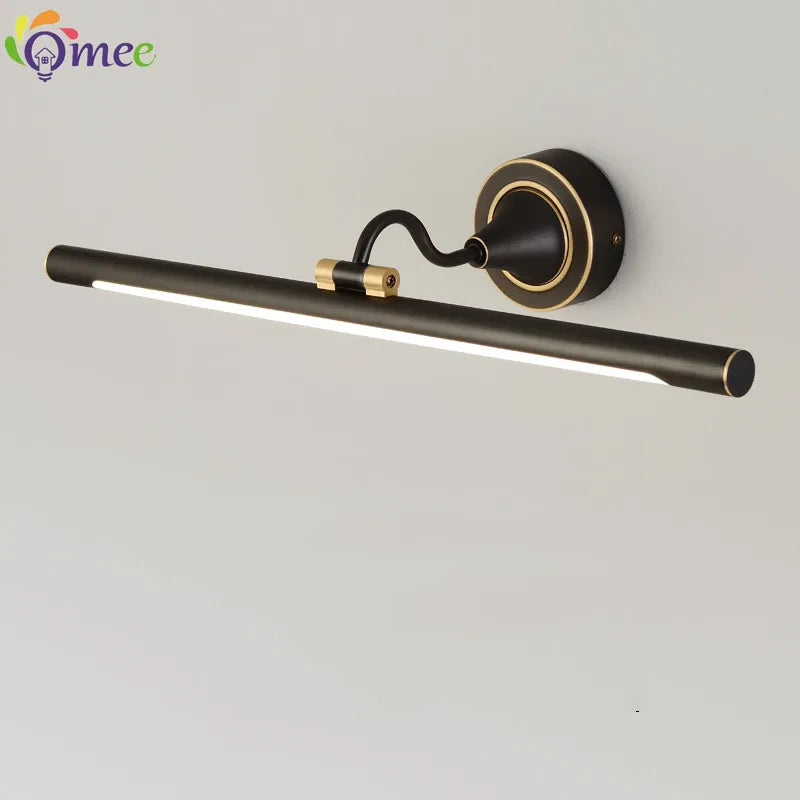 Américain Led salle de bain applique miroir lampe noir Bronze lampes de vanité pour la maison moderne intérieur appliques murales luminaire Makeu - vue 2 sur 11
