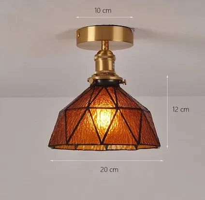Moderner Glas-Deckenleuchte für innen und außen, lichtstark - vue 29 sur 30